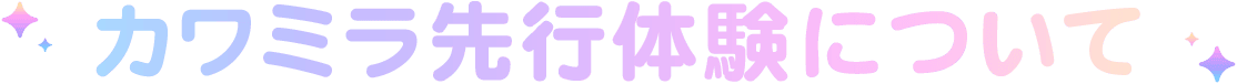 カワミラ先行体験について